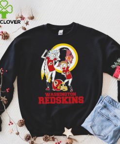 Rick and Morty cartoon Washington Redskins football helmet logo 2024 shirt