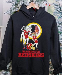 Rick and Morty cartoon Washington Redskins football helmet logo 2024 hoodie, sweater, longsleeve, shirt v-neck, t-shirt