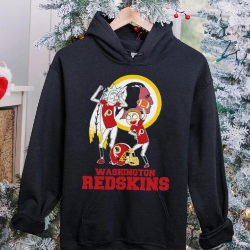 Rick and Morty cartoon Washington Redskins football helmet logo 2024 hoodie, sweater, longsleeve, shirt v-neck, t-shirt