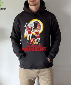 Rick and Morty cartoon Washington Redskins football helmet logo 2024 hoodie, sweater, longsleeve, shirt v-neck, t-shirt