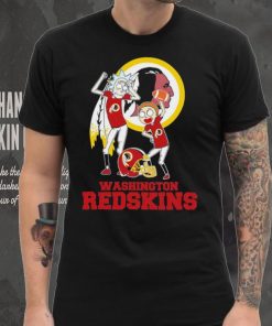 Rick and Morty cartoon Washington Redskins football helmet logo 2024 hoodie, sweater, longsleeve, shirt v-neck, t-shirt