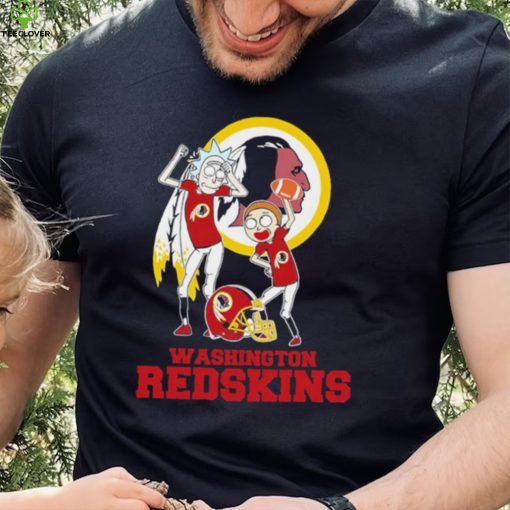 Rick and Morty cartoon Washington Redskins football helmet logo 2024 hoodie, sweater, longsleeve, shirt v-neck, t-shirt