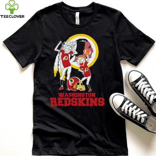 Rick and Morty cartoon Washington Redskins football helmet logo 2024 hoodie, sweater, longsleeve, shirt v-neck, t-shirt