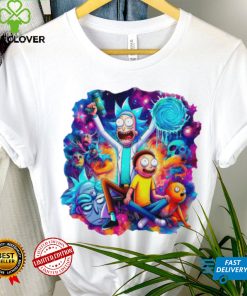 Rick and Morty characters colorful shirt