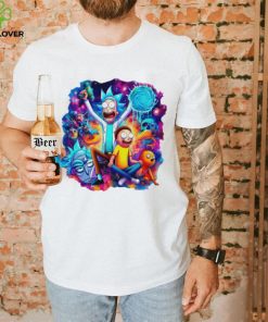 Rick and Morty characters colorful shirt
