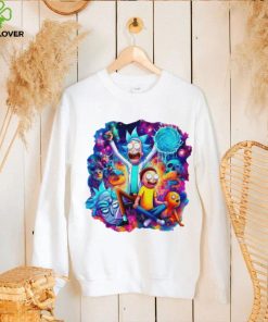 Rick and Morty characters colorful shirt