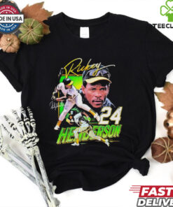 Rickey Henderson #24 Oakland Athletics graphic 2D T shirt