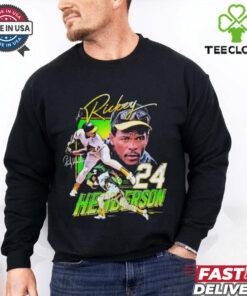 Rickey Henderson #24 Oakland Athletics graphic 2D T shirt