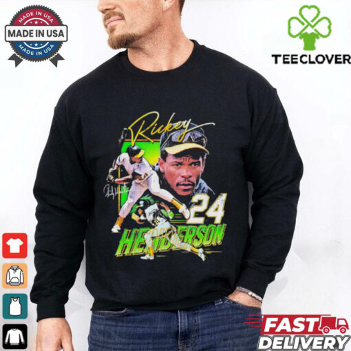 Rickey Henderson #24 Oakland Athletics graphic 2D T shirt