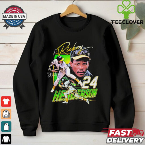 Rickey Henderson #24 Oakland Athletics graphic 2D T shirt