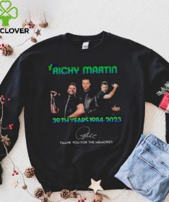 Ricky Martin 39th years 1984 2023 thank you for the memories signature shirt