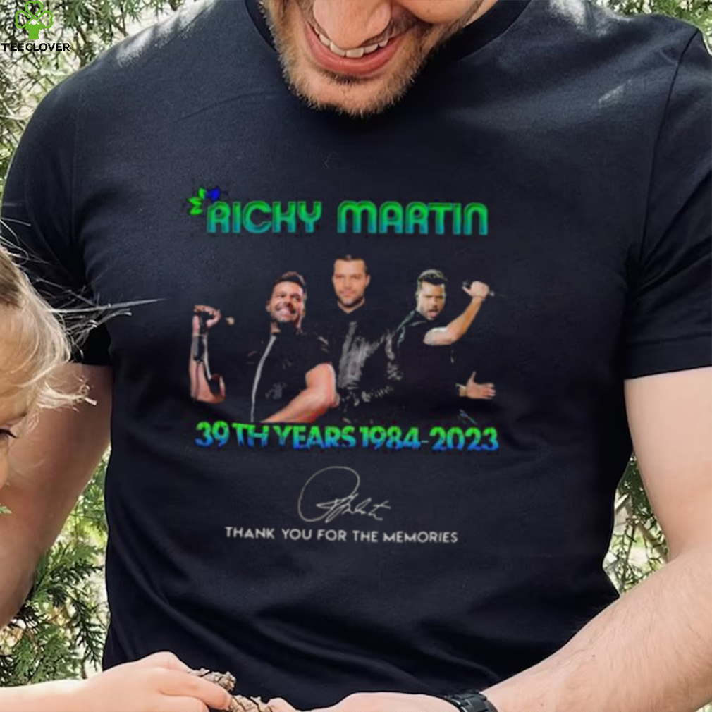 Ricky Martin 39th years 1984 2023 thank you for the memories signature shirt Ricky Martin 39th years 1984 2023 thank you for the memories signature shirt