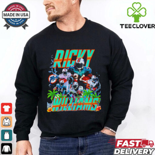 Ricky Williams Miami Dolphins graphic retro shirt