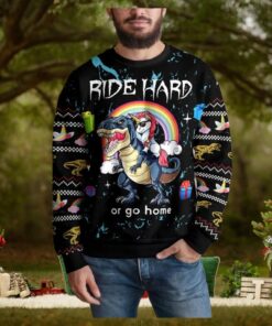 Ride Hard Or Go Home Ugly Christmas Sweater
