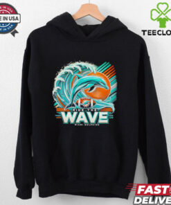 Ride the Wave Miami Dolphins Shirt, capturing the spirit and excitement of the Dolphins with a bold, ocean-inspired design.