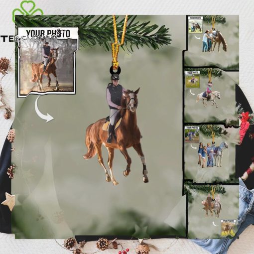 Riding Horse Ornament Custom Photo, Personalized Ornament For Horse Lover