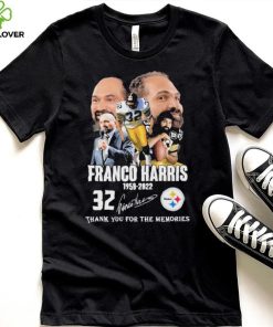 Rip 32 Franco Harris 1950 2022 Thank You For The Memories Signature Shirt