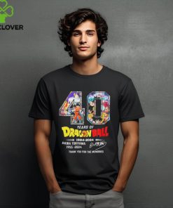 Rip Akira Toriyama 40 Years Of Dragon Ball 1984 2024 Thank You For The Memories Signatures Shirt