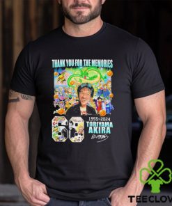 Rip Akira Toriyama Dragon Ball 68 Years 1955 2024 thank you for the memories signature shirt