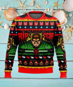 Rip And Tear Doom Ugly Christmas Sweater