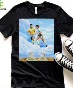 Rip pele and diego maradona two legend shirt