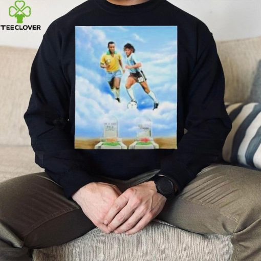Rip pele and diego maradona two legend shirt
