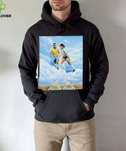 Rip pele and diego maradona two legend shirt