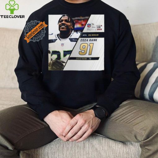 Riq Woolen Rank 91 The NFL Top 100 Players Of 2024 T Shirt