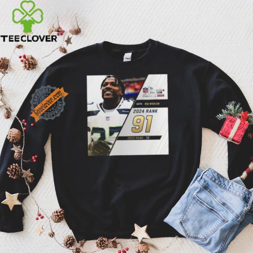 Riq Woolen Rank 91 The NFL Top 100 Players Of 2024 T Shirt