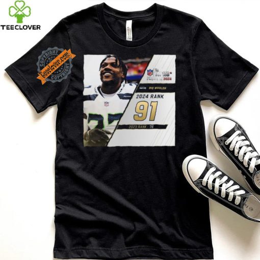 Riq Woolen Rank 91 The NFL Top 100 Players Of 2024 T Shirt