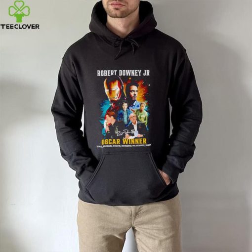 Robert Downey Jr Oscar winner signature hoodie, sweater, longsleeve, shirt v-neck, t-shirt