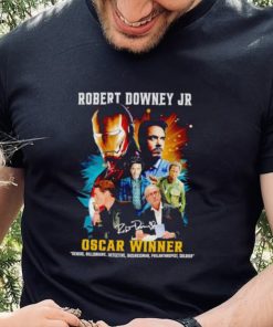 Robert Downey Jr Oscar winner signature hoodie, sweater, longsleeve, shirt v-neck, t-shirt