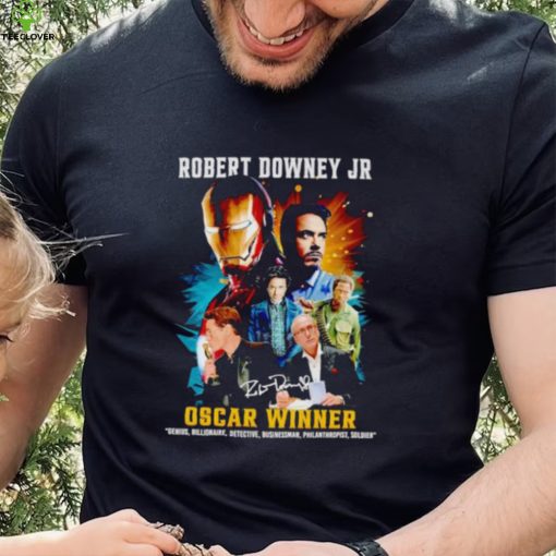 Robert Downey Jr Oscar winner signature hoodie, sweater, longsleeve, shirt v-neck, t-shirt