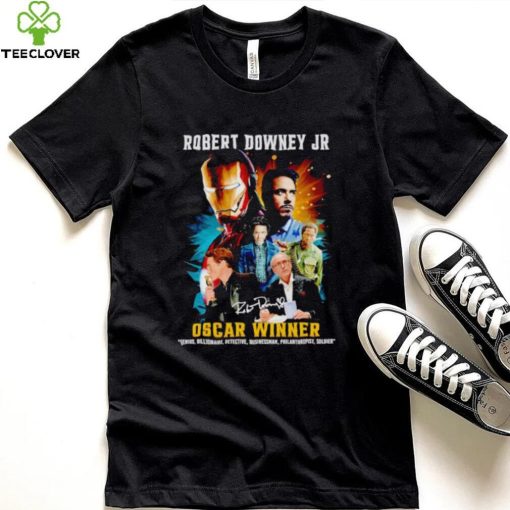 Robert Downey Jr Oscar winner signature hoodie, sweater, longsleeve, shirt v-neck, t-shirt