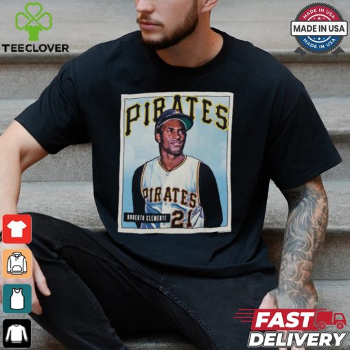 Roberto Clemente Black Pittsburgh Pirates Collectors Connection T Shirt