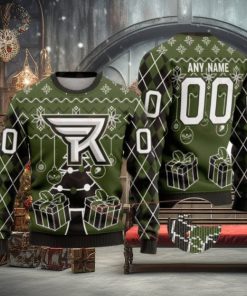 Rochester Knighthawks Special Design Merry Matchup Light Up Ugly Christmas Sweater