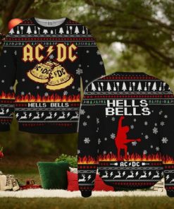 Rock Band Hells Bells Christmas Ugly Sweater