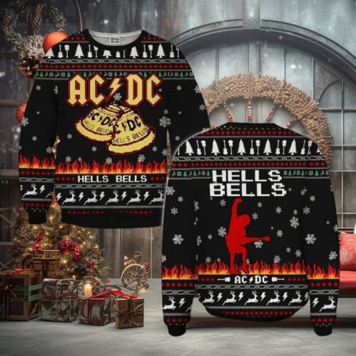 Rock Band Hells Bells Christmas Ugly Sweater