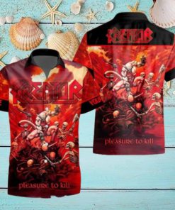 Rock Band Kreator Pleasure To Kill Tropical All Over Printed Hawaiian Shirt and Beach Short