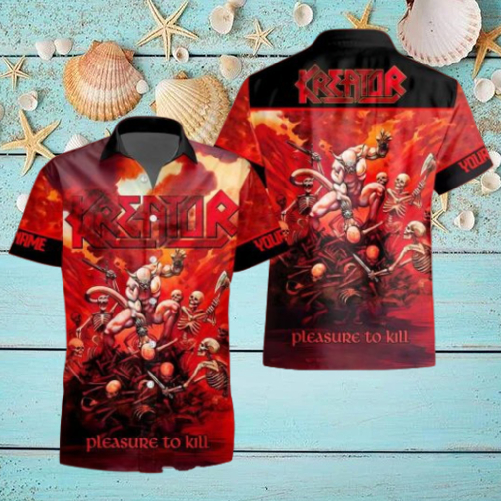 Rock Band Kreator Pleasure To Kill Tropical All Over Printed Hawaiian Shirt and Beach Short Rock Band Kreator Pleasure To Kill Tropical All Over Printed Hawaiian Shirt and Beach Short