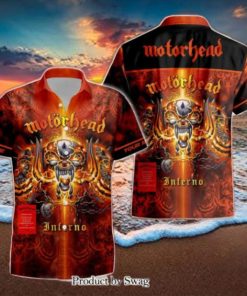 Rock Band Motorhead Inferno Tropical All Over Printed Hawaiian Shirt and Beach Short