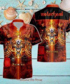 Rock Band Motorhead Inferno Tropical All Over Printed Hawaiian Shirt and Beach Short