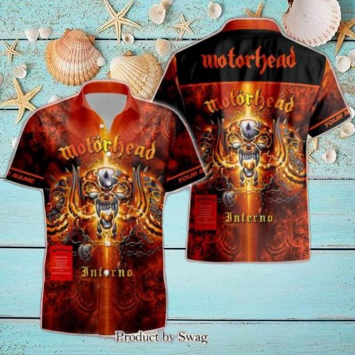 Rock Band Motorhead Inferno Tropical All Over Printed Hawaiian Shirt and Beach Short