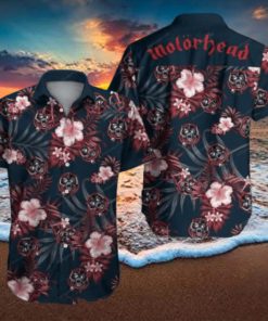 Rock Band Motorhead Red Flora All Over Printed Hawaiian Shirt and Beach Shortattern