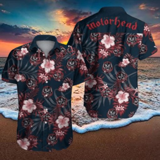 Rock Band Motorhead Red Flora All Over Printed Hawaiian Shirt and Beach Shortattern