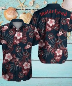 Rock Band Motorhead Red Flora All Over Printed Hawaiian Shirt and Beach Shortattern