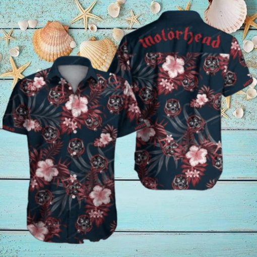 Rock Band Motorhead Red Flora All Over Printed Hawaiian Shirt and Beach Shortattern