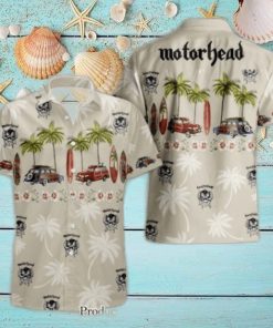 Rock Band Motorhead White Pattern Beach Shirt