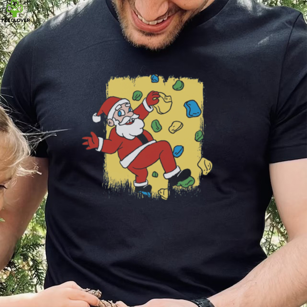 Rock Climbing Santa Funny Christmas Climber Kids T Shirt Rock Climbing Santa Funny Christmas Climber Kids T Shirt