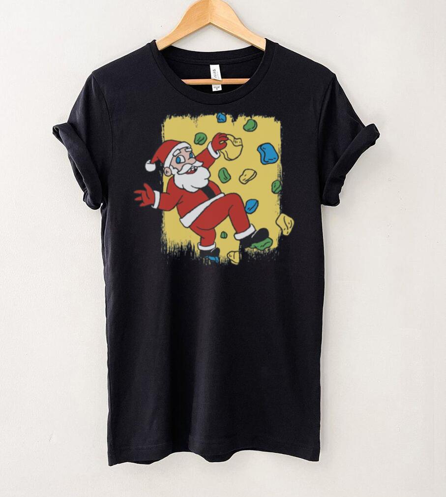 Rock Climbing Santa Funny Christmas Climber Kids T Shirt Rock Climbing Santa Funny Christmas Climber Kids T Shirt